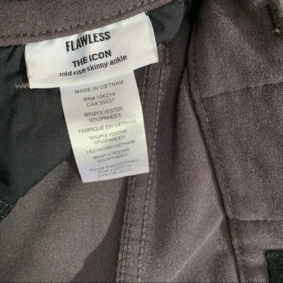 Joe’s Jeans Suede Pants Flawless Icon Skinny Ankle Faux Mid rise Grey - Picture 8 of 16